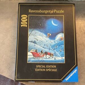 Special edition Ravensburger Black and Blue Winter Sleigh 1000-Piece Puzzle